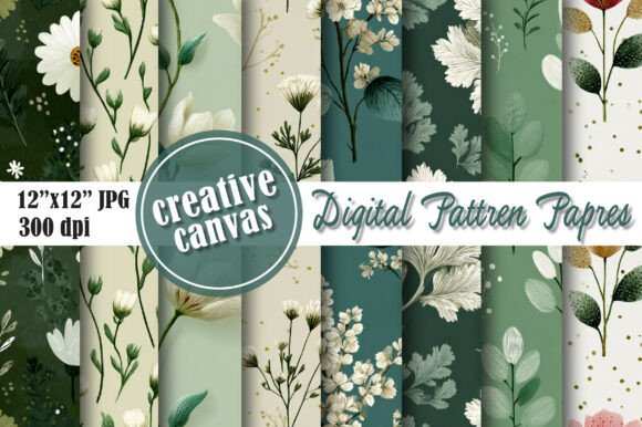 Download Sage Green Floral Seamless Pattern - Premium Resources