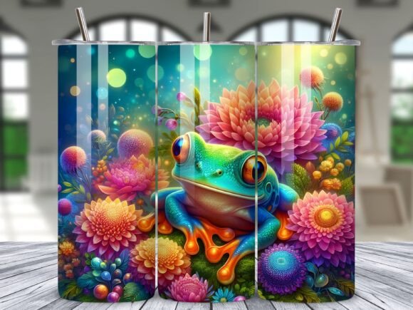 Download Frog Floral Whimsical Design Tumbler PNG - Whimsical design Collection