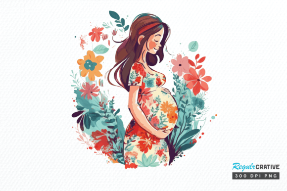 Download Beautiful Pregnant Mother Clipart Png - Mother clipart Collection