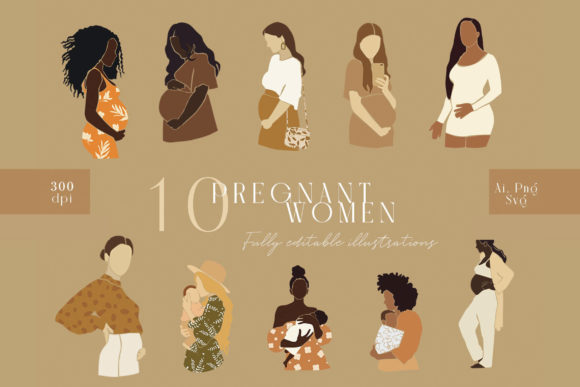 Download Abstract Pregnant Vector Mother Clipart - Mother clipart Collection